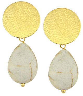 Brinco com pedra Perola