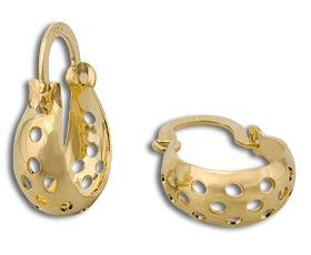 Brinco argola oval furos
